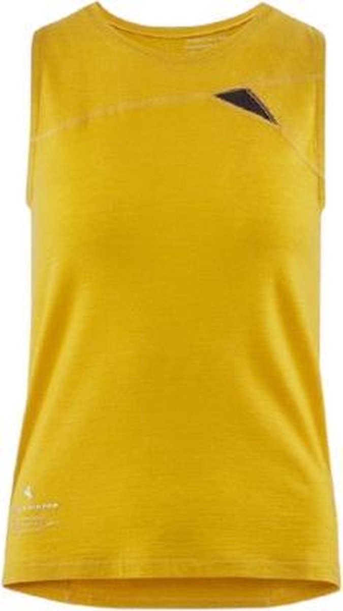 Klättermusen Tanktop Fafne Dames Tencel/merinowol Geel Maat M