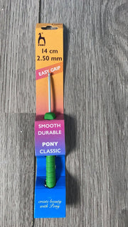 Pony - easy grip / soft grip haaknaalden - 1 stuks met haaknaald dikte 2