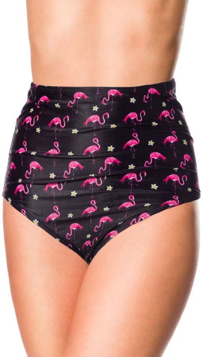 Belsira Bikinibroekje -3XL- High Waist Zwart/Roze