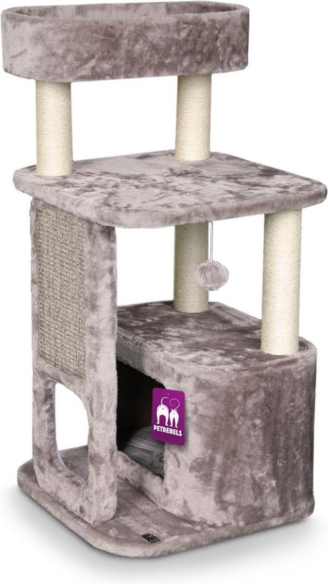 Petrebels  Little Rock 99 katten krabpaal -  Cappuccino - 99 cm - stabiel