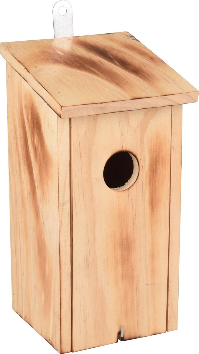 Flamingo Nestkastje gib hout gevlamd natuur 12x12x24cm