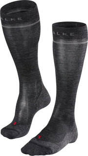 FALKE Energizing Wool Dames Compres K-Kous  16259 - Grijs 3180 asphalt mel. Dames - 35-38 W1