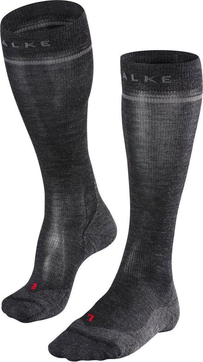 FALKE Energizing Wool Dames Compres K-Kous  16259 - Grijs 3180 asphalt mel. Dames - 35-38 W1