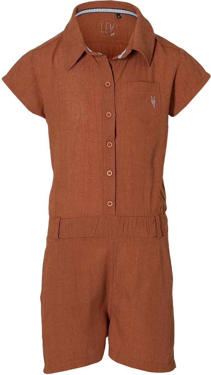 Levv jumpsuit Maral roest bruin voor meisjes - maat 176