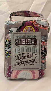 Shopper bag dames met leuke tekst GENIET