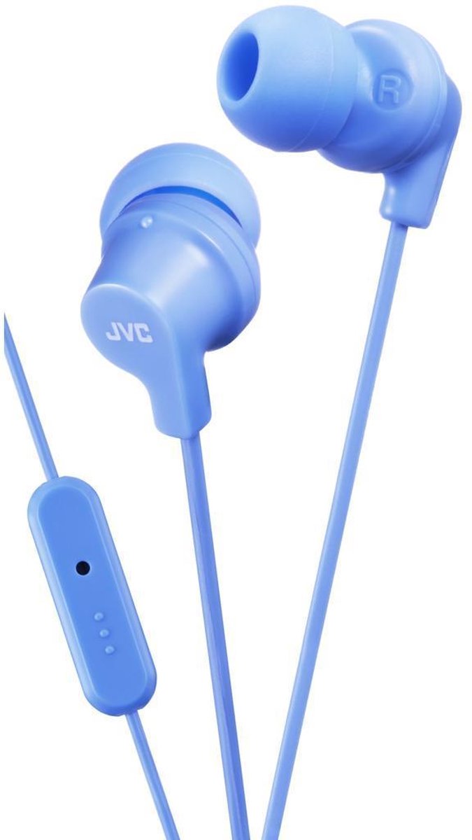 JVC HA-FR15-LA-E Kleurrijke in-ear hoofdtelefoon met afstandsbediening en microfoon