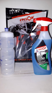 1x Olie cyclon bionet triggerspray 750ml +  SCHOONMAAKBORSTEL SET 6ST + drinkbus