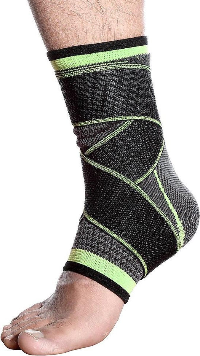 Medicca - Enkelbrace - Lichtgewicht Enkelband - Enkelbandage -  Orthopedisch - Verstelbaar - Onze Size - Groen