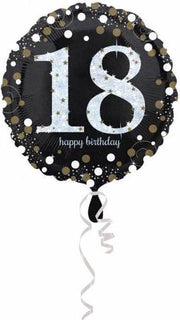Helium Ballon 18 Jaar Zilver 43cm leeg