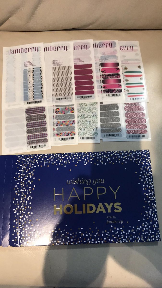 jamberry-Nagel Stickers Set - Nagel Decoratie & Versiering Folie - 10 Sticker Vellen totaal 180 stickers.