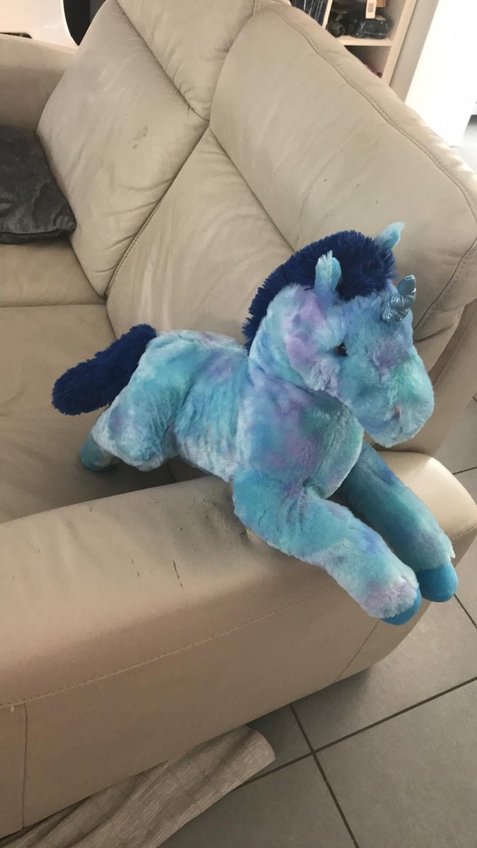 Unicorn Pluche Eenhoorn Liggend 63cm groot