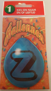 ballon letter Z