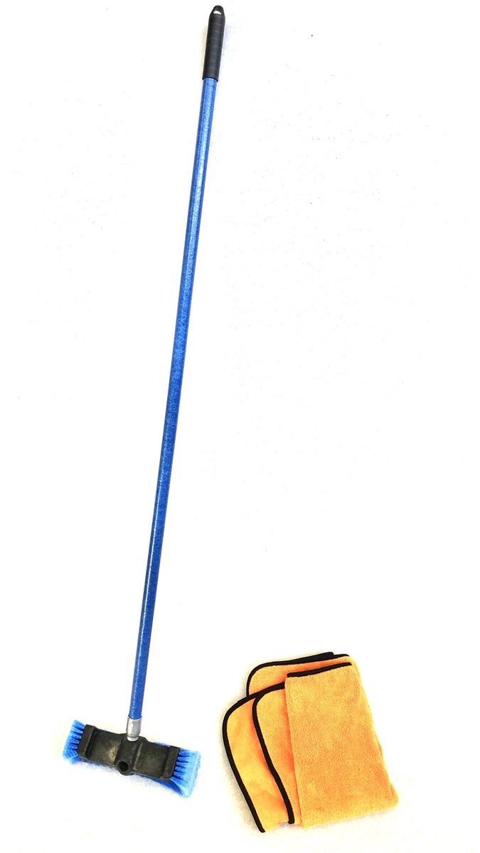 Autowasset professioneel - Autowasborstel en droogdoek XL 60x90cm