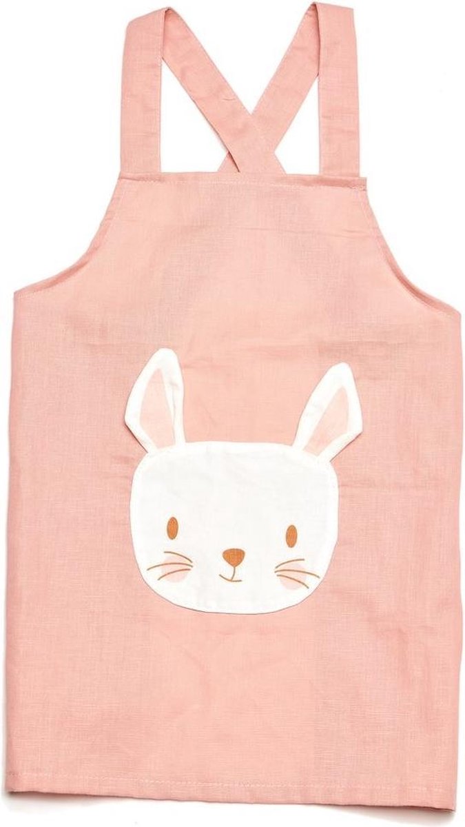 Threadbear Linnen Schort: KONIJN H48xB56cm