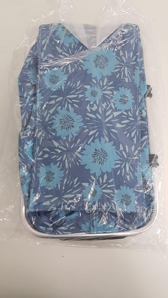 Boodschappentas blauw patroon