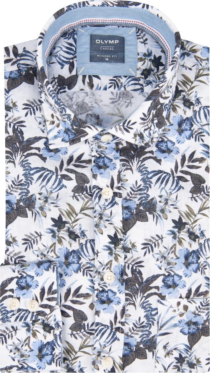 OLYMP Casual Modern Fit Casual Overhemd Heren lange mouw