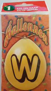 ballon letter w
