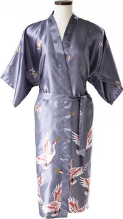 TA-HWA Kimono met Kraanvogels Zilver Dames kimono S