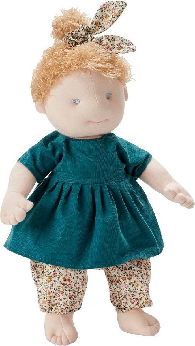 Byastrup Knuffelpop Vigga Junior 42 Cm Polykatoen Wit/blauw