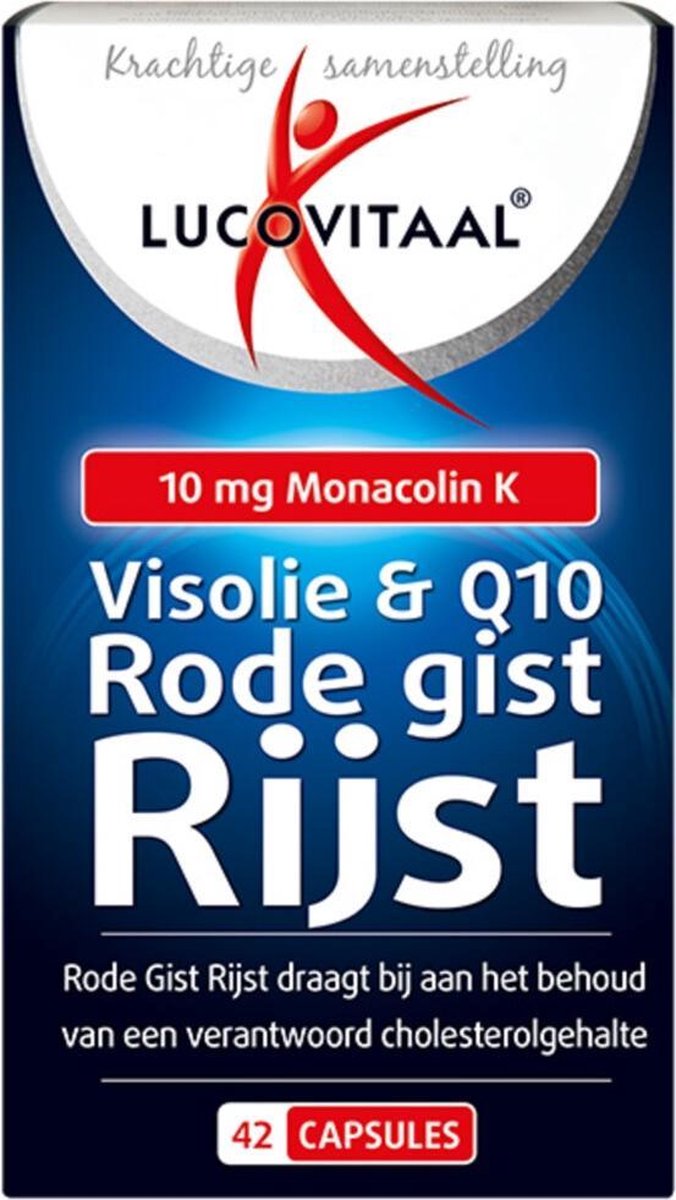 3x Lucovitaal Rode Gist Rijst en Visolie en Q10 42 capsules