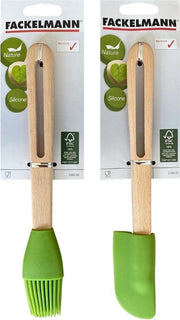 Set Pannenlikker + Bakkwast - Vaatwas bestendig - Hitte bestendig - Anti aanbak - Siliconen - Duurzaam - Kwaliteit & design - Hout