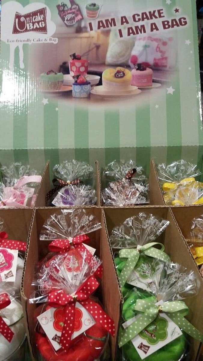 16 x unicake opvouwtasje in display doos