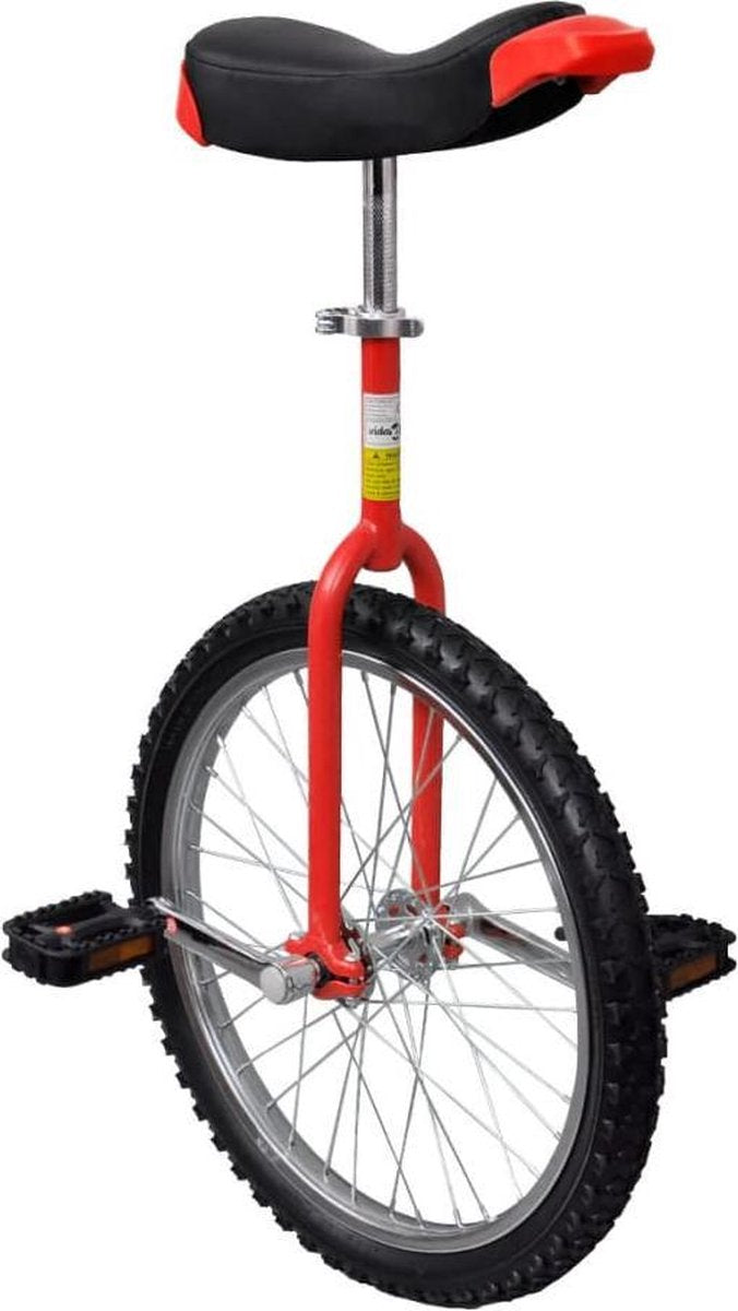 vidaXL Eenwieler verstelbaar 20 inch rood