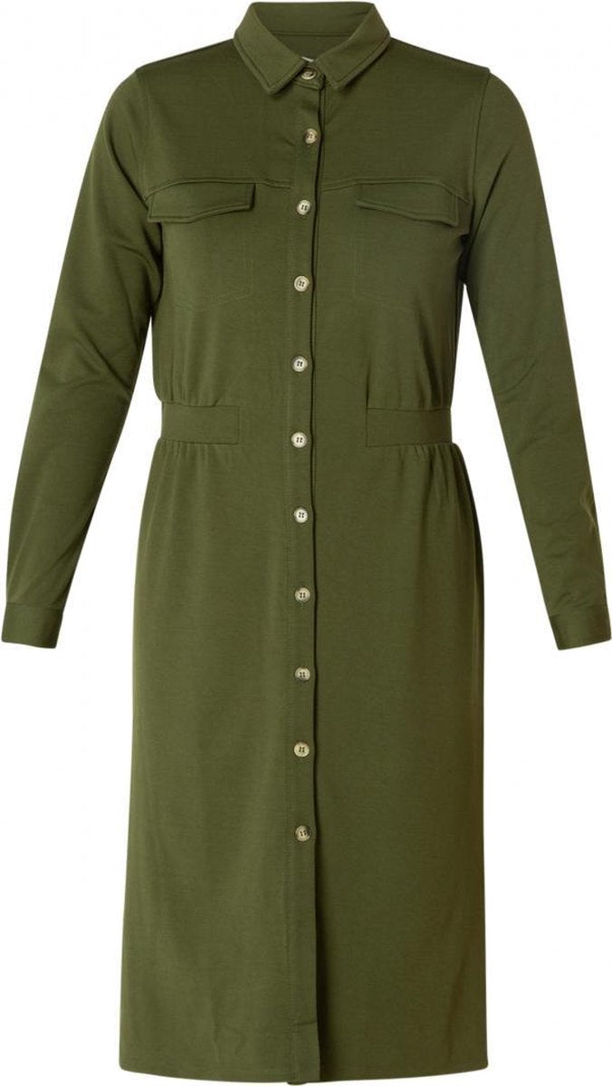 IVY BEAU Nasra Jurk - Olive - maat 38