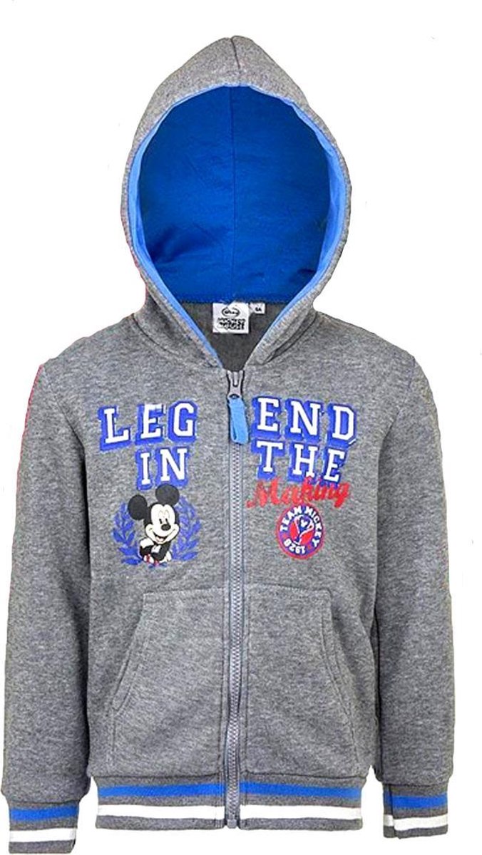 Mickey Mouse vest maat 98 grijs