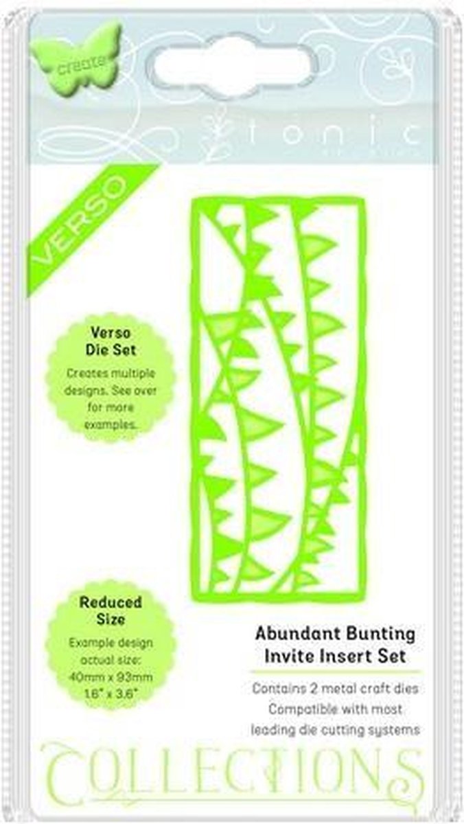 Tonic Studios Mal set invite - abundant bunting 1512E