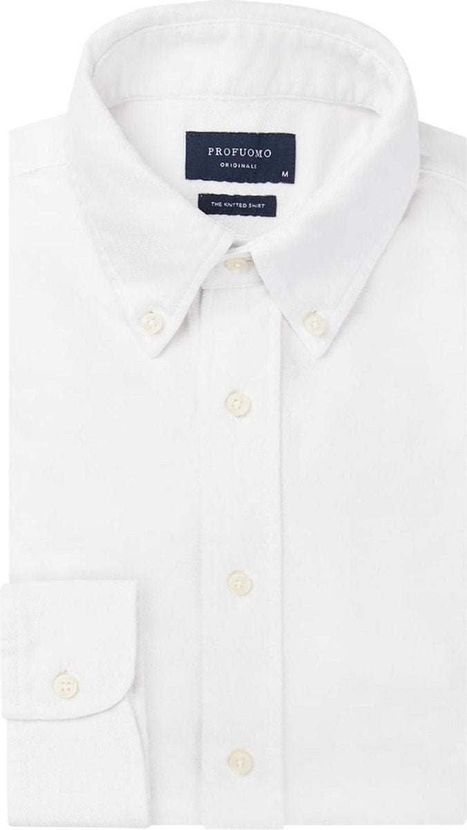 Overhemd The Knitted Shirt Garment Dyed Wit (PP0H0A1202)N