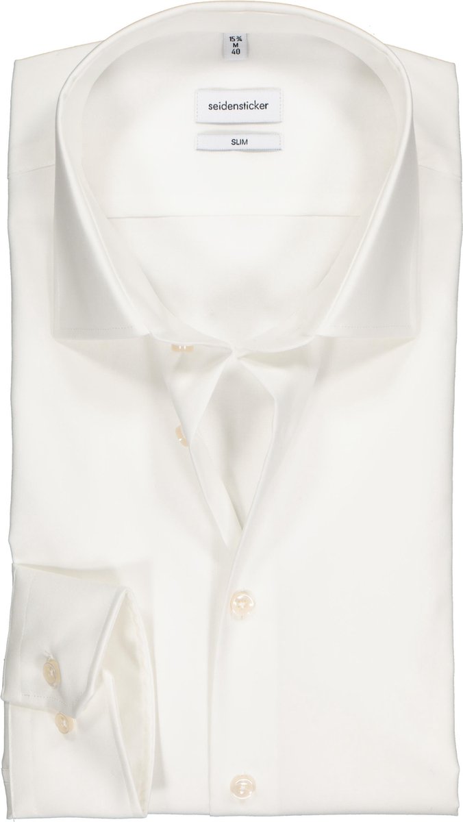 Seidensticker overhemd slim off white