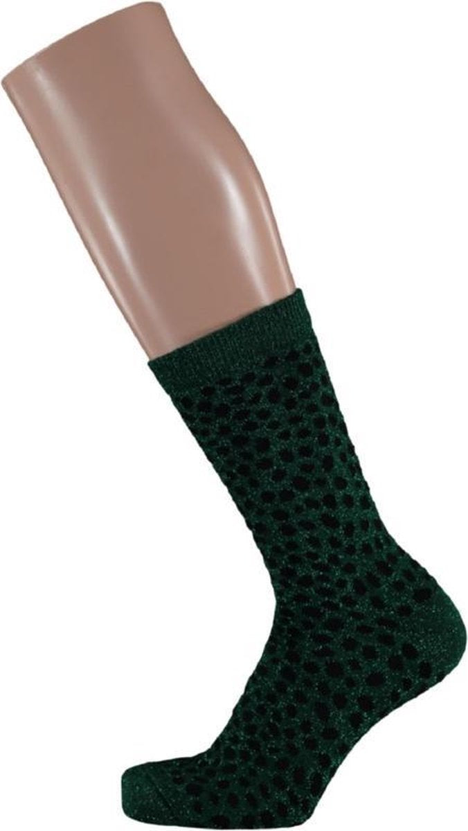 Sarlini Fashion Dames sokje Leopard Forest Green | Maat 36-41