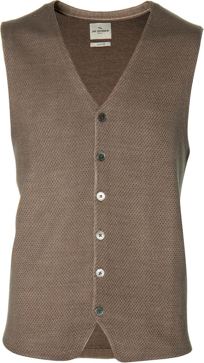 Jac Hensen Premium Gilet - Slim Fit - Beige - L