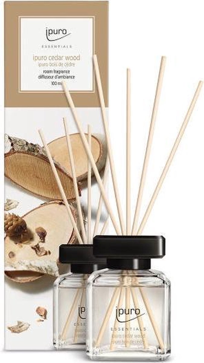 Ipuro New Essentials Geurstokjes Cedar Wood 100 ml