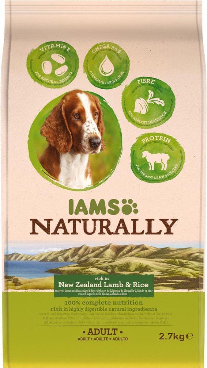 Iams Naturally Dog Adult Lam&Rijst 2.7 kg
