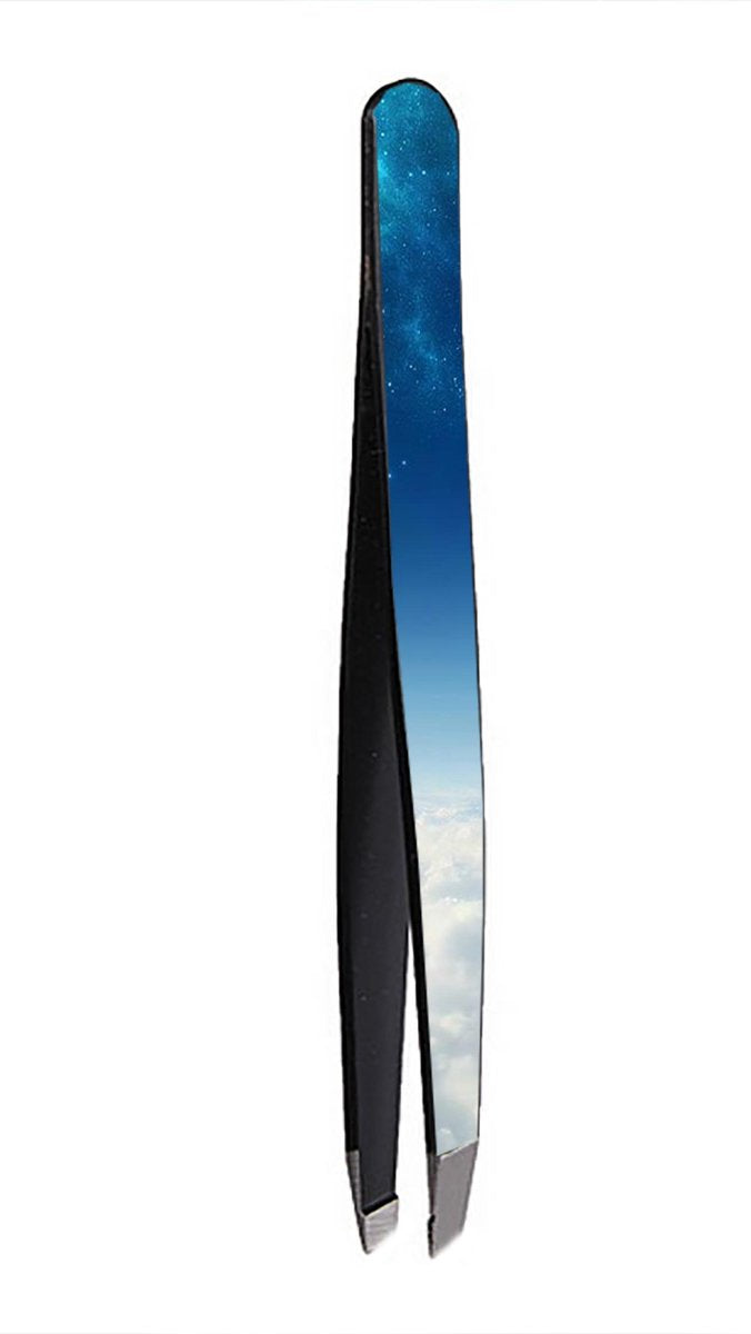 Beautytools Professional Slant Line Epileer Pincet/ Tweezer Voor Wenkbrauwen: Sky Is The Limit  - Schuine Punt - (BT-1895)