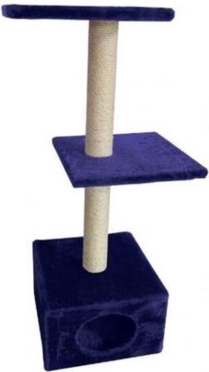 Topmast  krabpaal - Fernando - Blauw - 35 x 35 x 96 cm