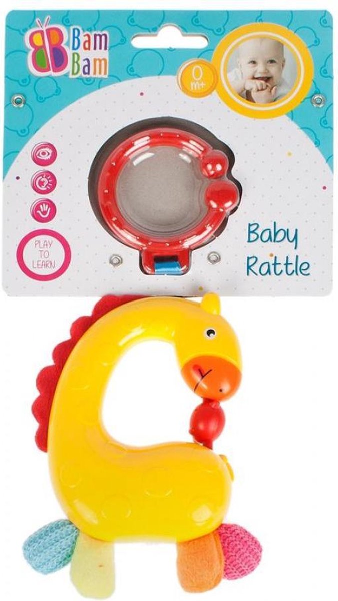 Bam Bam rammelaar giraf - Bijt Rammelaar speelgoed baby / peuter - Kinderen 3 maanden