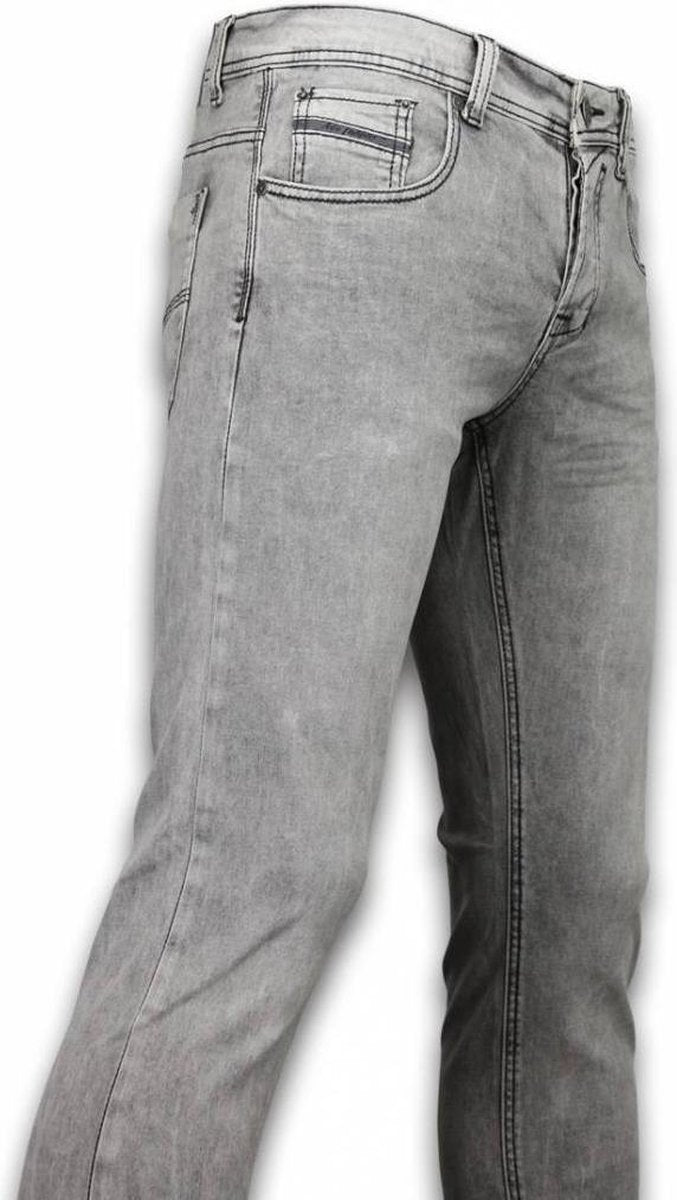 TRUE RISE Exclusive Basic Jeans - Regular Fit Casual 5 Pocket - Licht Grijs - Maten: 36