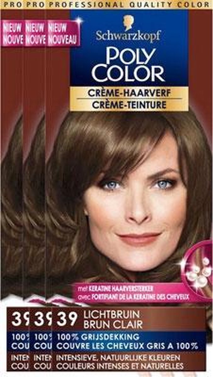 Schwarzkopf Poly Color Haarverf Creme - 39 Lichtbruin