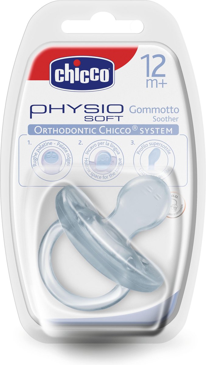 Chicco - Fopspeen Physio Soft Sil 12m+/1stuk