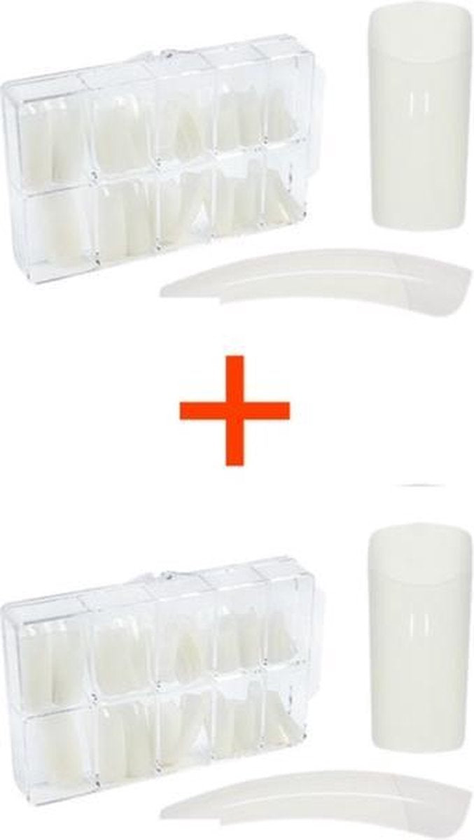 Nageltips Naturel 2 X 100 Stuks - Voordeel Set Kunstnagels!