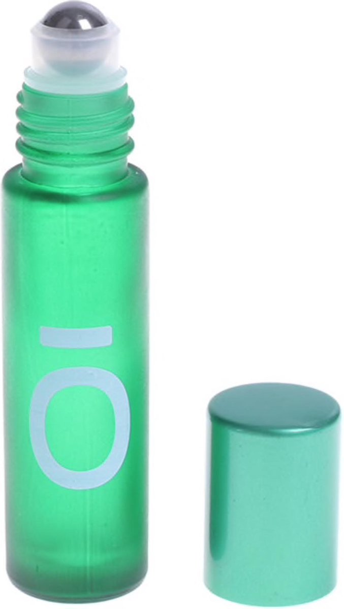 Rollerflesje GROEN 10 ml - frosted glas - met het õ doterra symbool - aromatherapie