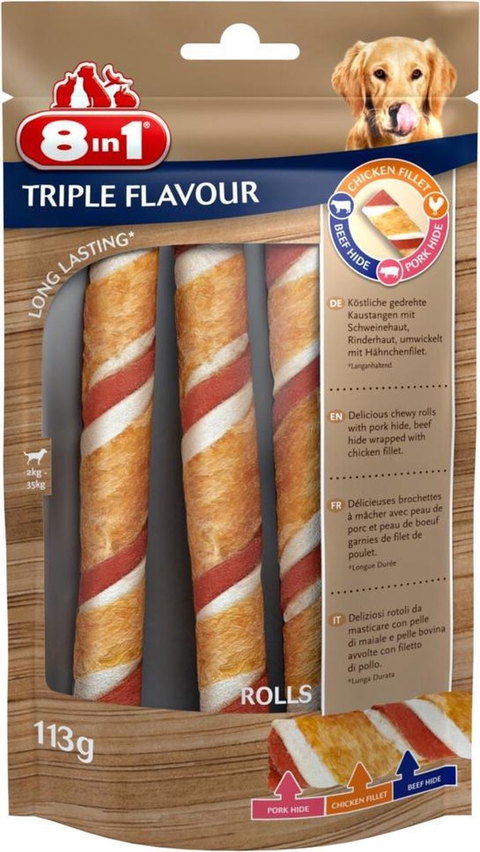 6x 8in1 Triple Flavour Rolls 3 stuks