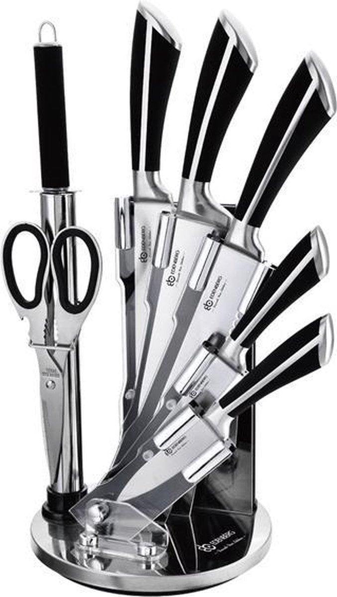 Edënbërg Black Line - Messenset met Luxe Messenhouder - 8 Delig