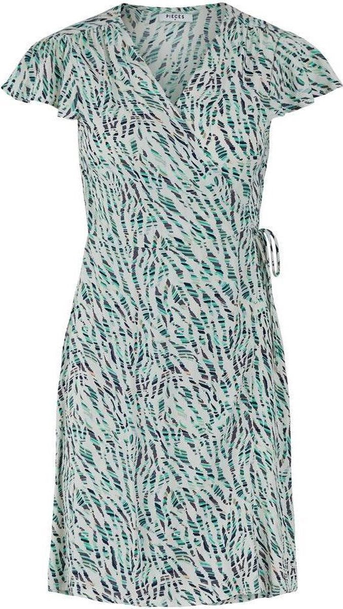 Pcmarguerite Ss Wrap Dress 17104705 Whitecap Gray