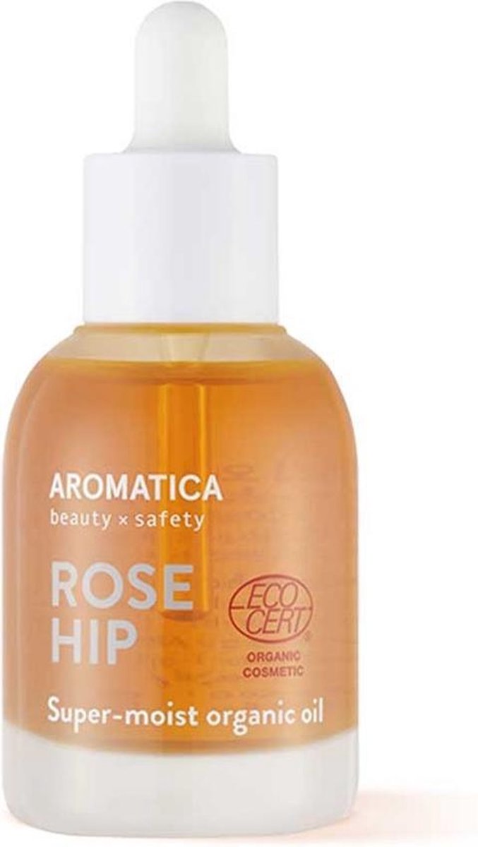 Aromatica Organic Rose Hip Oil 30 ml - Moisturizing Facial Oil - Cold Press Rosehip Olie - Korean Beauty - Clean Beauty - Vegan Superfood Skincare - All skin types including Dry Skin
