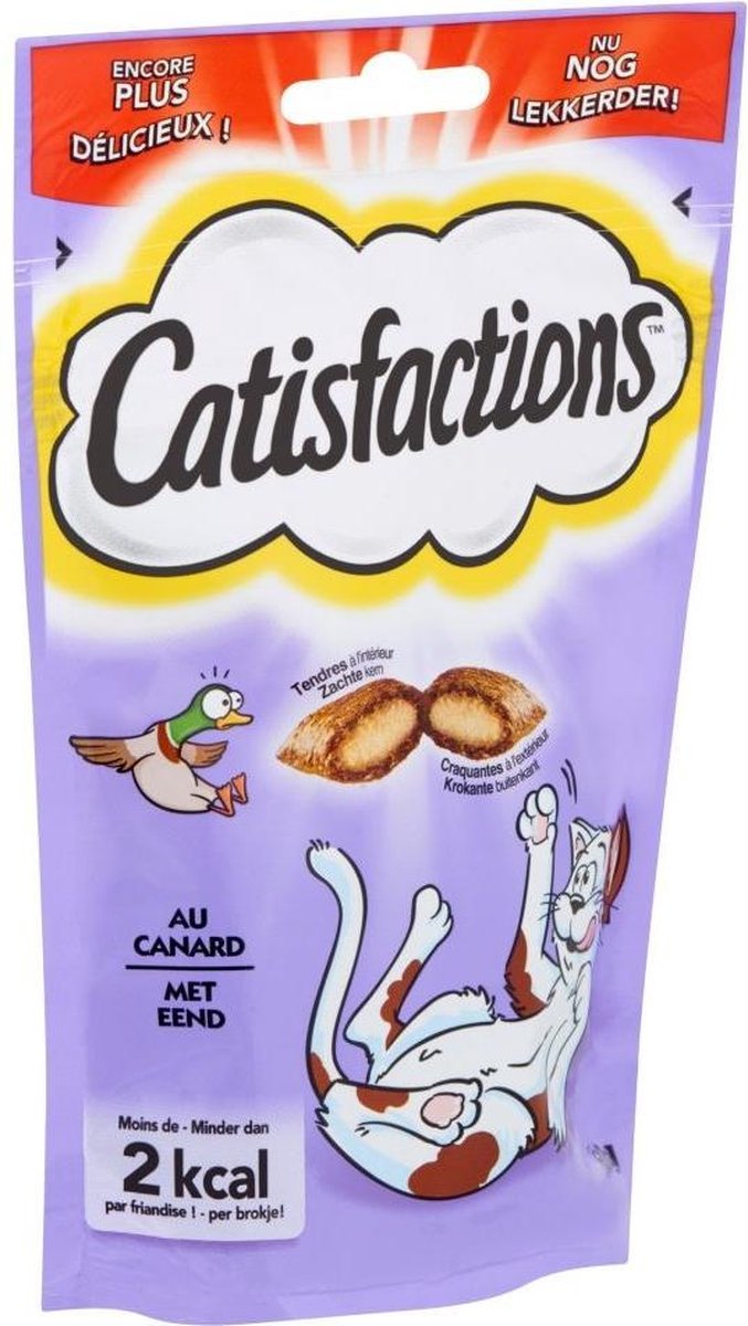 Catisfactions Mix Kip/Eend 60 gr - 6 stuks