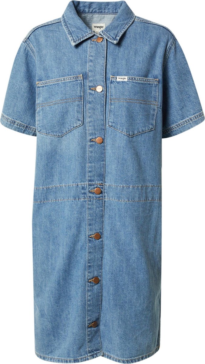 Wrangler blousejurk chore Blauw Denim-M (38)